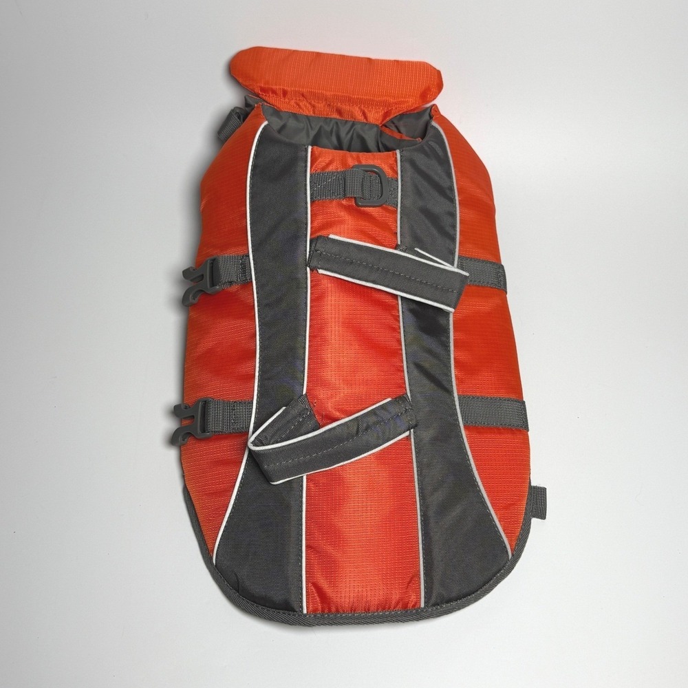 Frisco Dog Life Jacket Orange Gray Medium 30-55 lbs‎ SKU 140918 M Flotation Vest